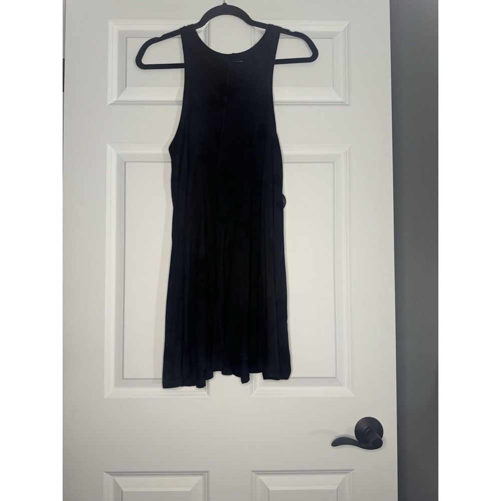 Amuse Society Sleeveless Mini Dress XS Blue W Black Tie Dye Nwt